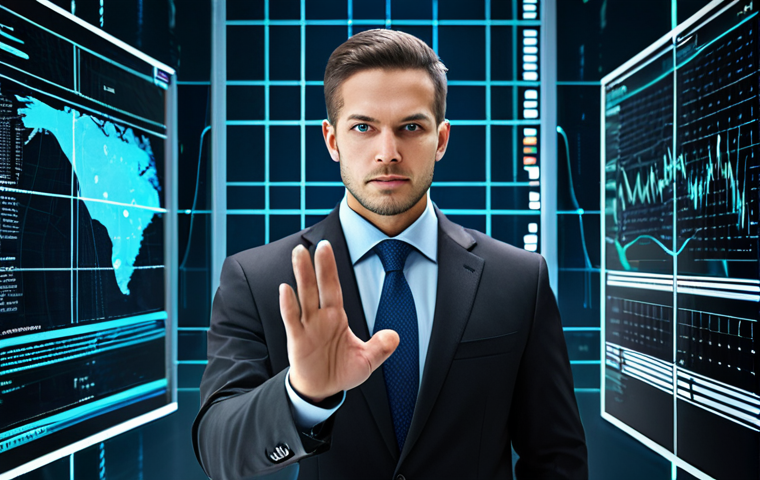 A professional cybersecurity expert, fully clothed in a modest business suit, deeply focused on complex digital interfaces displaying abstract data streams and secure network visualisations in a high-tech Security Operations Center. The environment is modern and clean, conveying advanced technological protection. The expert is in a natural pose, exhibiting perfect anatomy, correct proportions, well-formed hands, proper finger count, and natural body proportions. This is a high-quality, professional photograph, safe for work, appropriate content, and fully clothed.