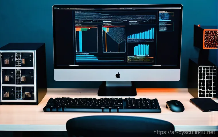 사이버보안 취업 성공기 - **Prompt:** "A young, diverse individual, either male or female, sits intently at a well-organized d...