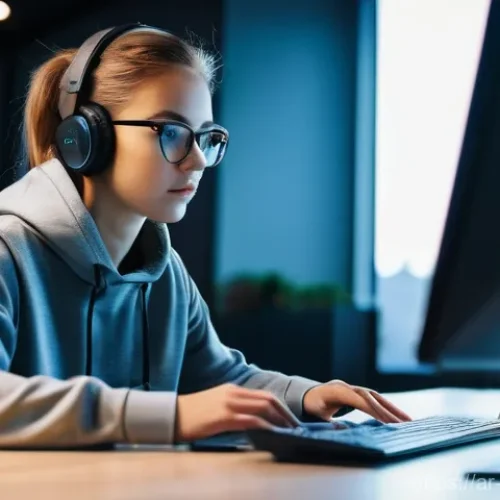 Home 21 취업 포트폴리오에 포함해야 할 보안 프로젝트 - **Prompt:** A focused young cybersecurity professional, male or female, around 20-30 years old, wear...